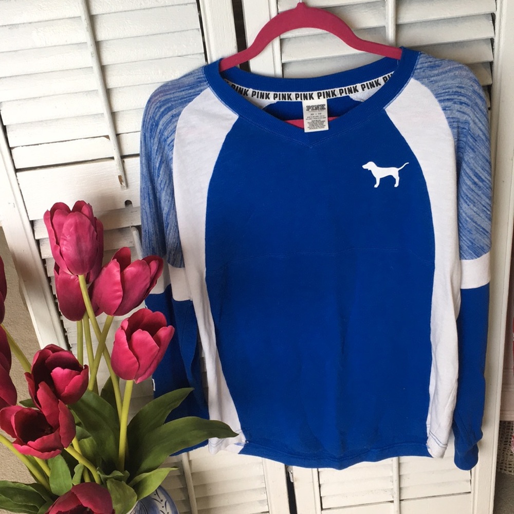 PINK blue sweatshirt